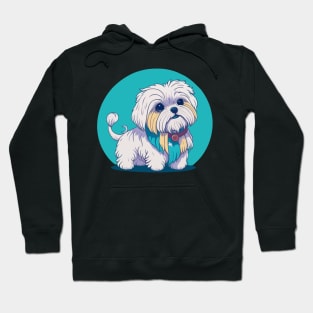 Maltese Dog Portrait Hoodie